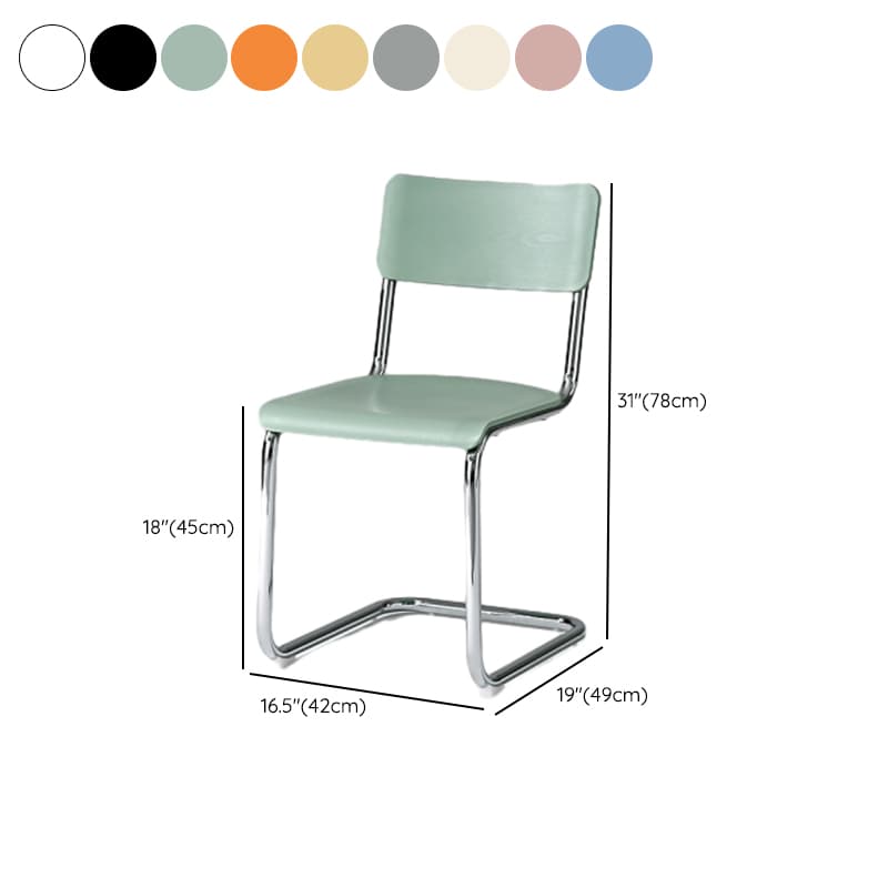 Modern Simple Style Ventilated Back Armless Chair with Metallic Alloy Legs - image 17