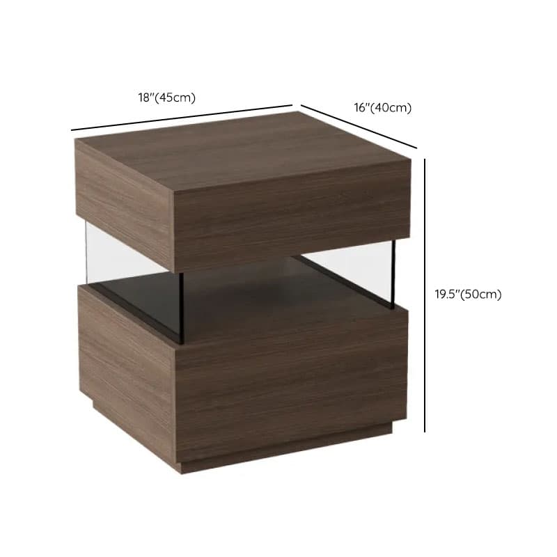 Modish Nightstand With Drawer Organization Featuring 2 Drawers, 1 Shelf, and Lumber Countertop - image 18