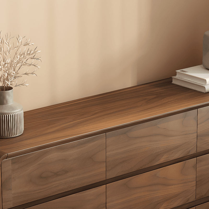 Cocoa Simplistic Natural Wood Double Dresser with 6/9/5 Drawers in Horizontal/Vertical Orientation - image 3