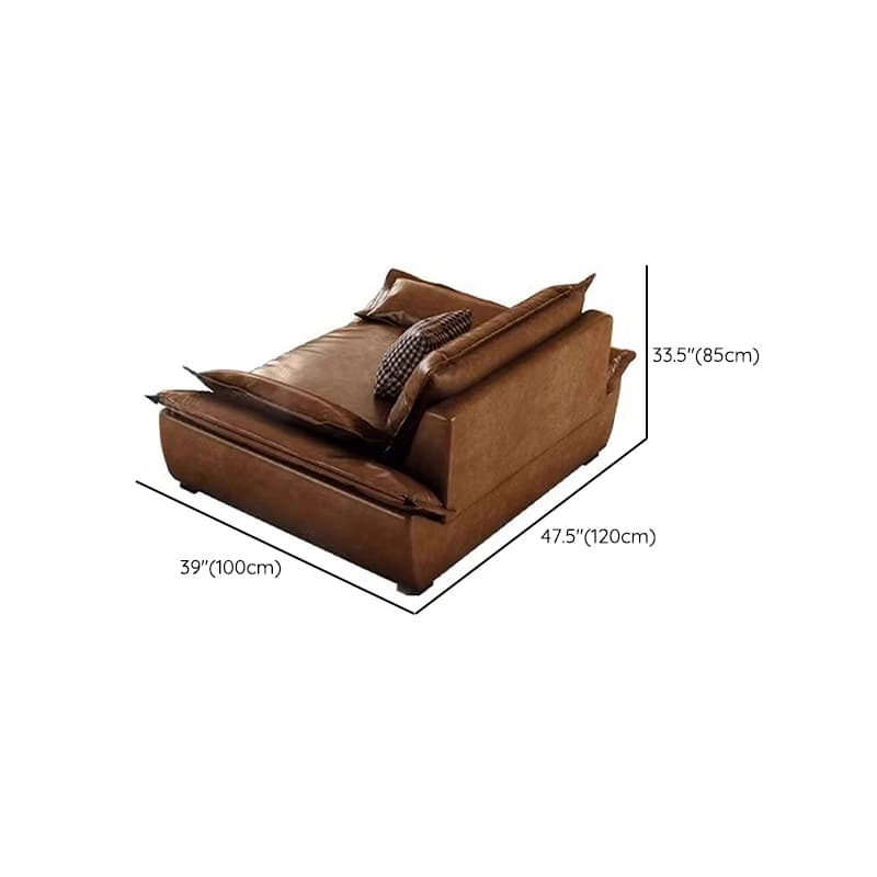 Simplistic Solid Color Tear Resistant Light Brown Standard Sofa for 4/for 3/for 2 - image 15