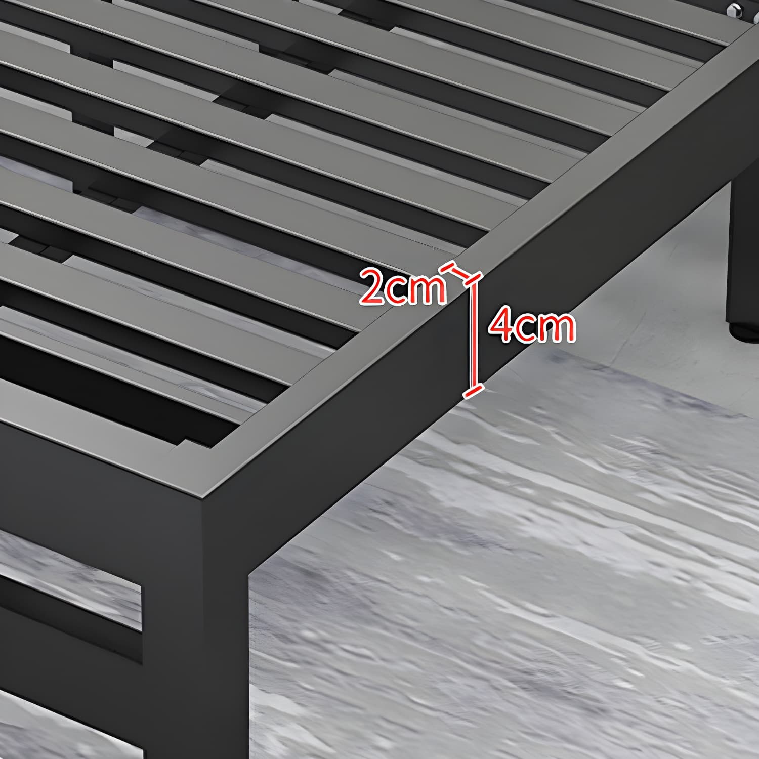 Modern Metal Bed Frame with Legs and Non-Upholstered Solid Color Design - image 9