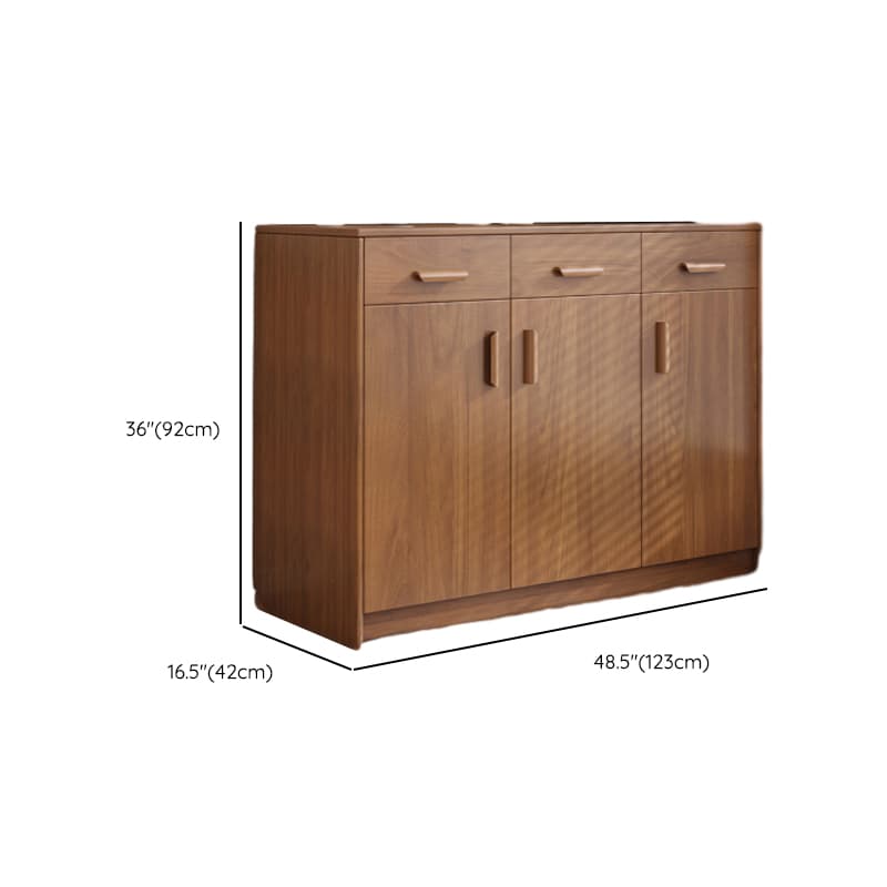 Modish Sideboard/Microwave Shelf Cabinet with Multiple Drawers, Narrow Size, 1 to 3 Shelves, Larder Storage, Timber Countertop, and Various Doors - image 18