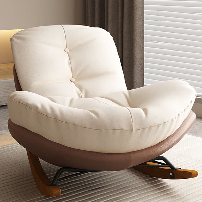 Chalk Modern Simple Style Upholstered Rocking Chair Couch, Scratch-defiant & Cushioned - image 12