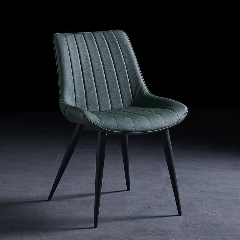 Outlined Faux Leather Upholstered Reliable Side Chair with Metal 4 Legs for Restaurant - image 4