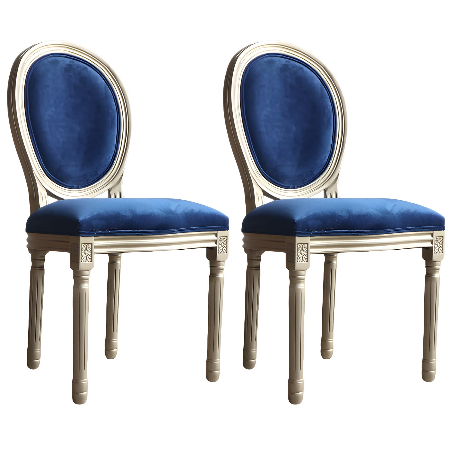 Traditional Velvet Dining Chair 38''H King Louis Back Side Chair with 4 Legs for Restaurant - image 3