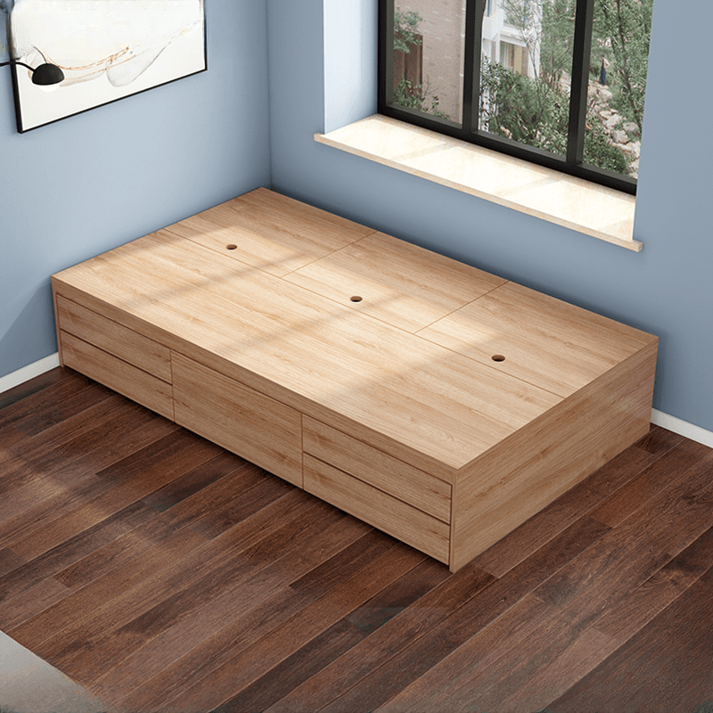 Trendy Oak Wood Tatami Bed Perfect for Living Room Use - image 3