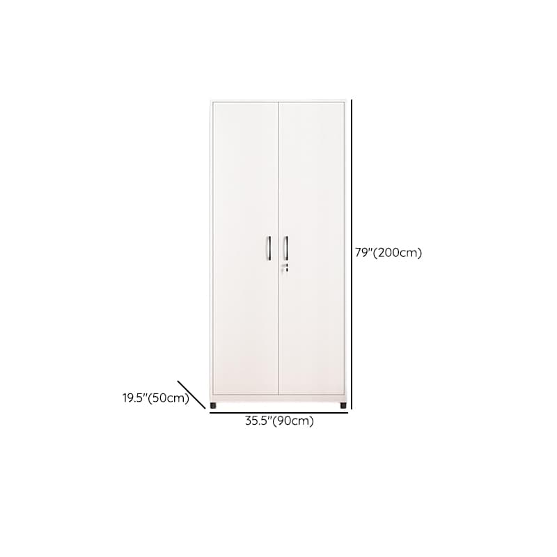 White Modish Steel Independent Armoire Cabinet with Adaptable Shelf, Soft Close Door, and Clothing Rod - image 19