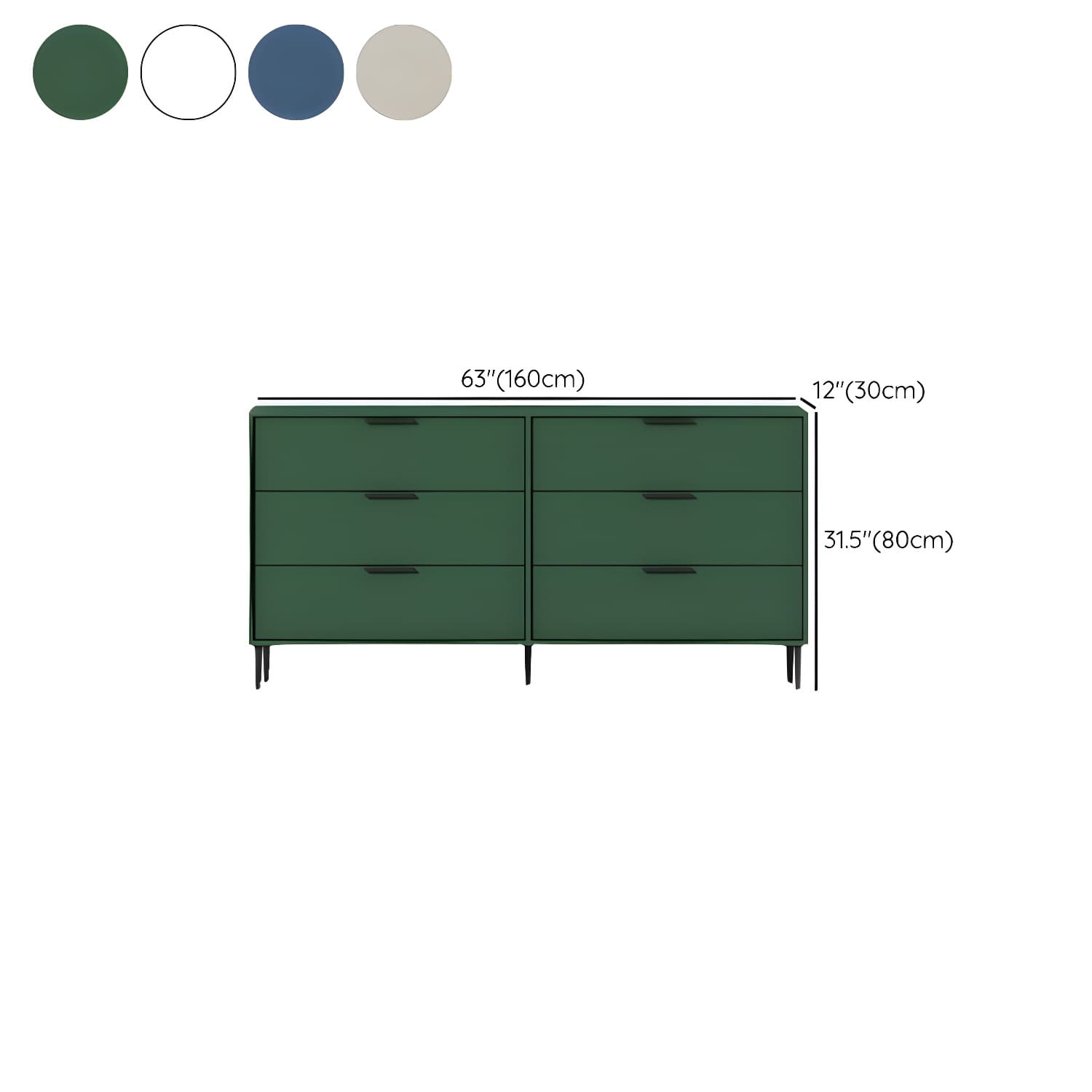 Modern Horizontal Storage Chest Dresser Wooden Storage Chest with Drawers - image 18