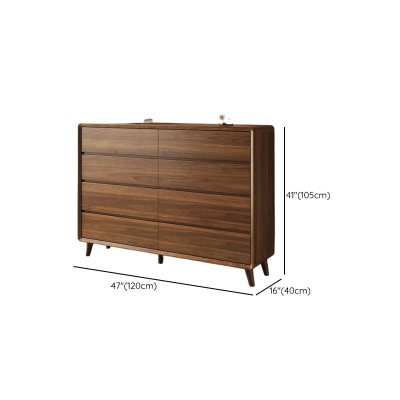 Cocoa Simple Double Dresser/Bachelor Chest Oak Wood with 8/6/5 Drawers Horizontal/Vertical - image 7
