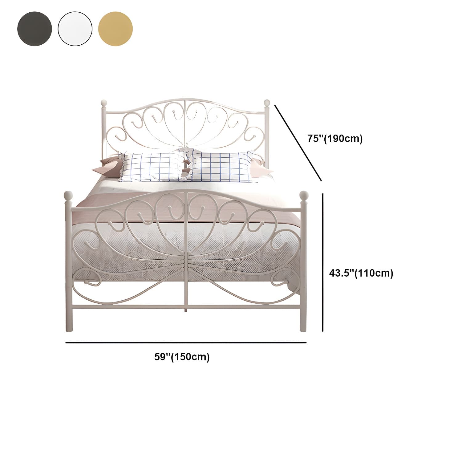 Metal Wire-Grid Bed with 6 Legs Open-Frame Low Profile Bed Frame - image 18