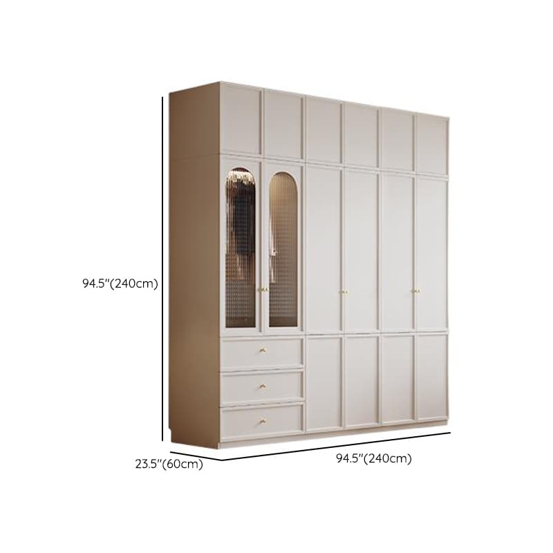 Casual Wooden Independent Armoire Cabinet with 3-Drawer, Interior Shelves, and Hanging Rod - image 15
