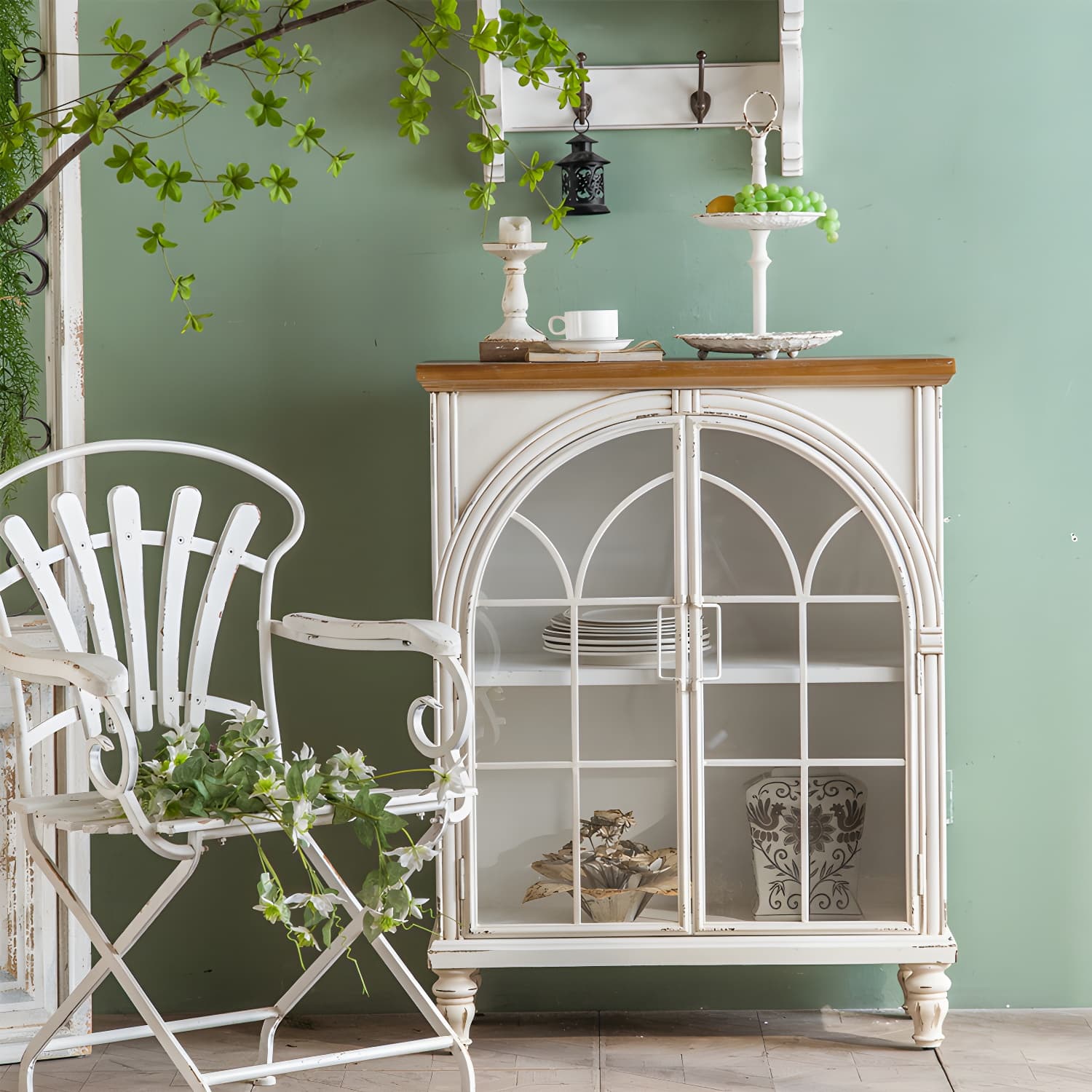Contemporary Side Board Pine Sideboard Cabinet with Doors for Kitchen - image 6