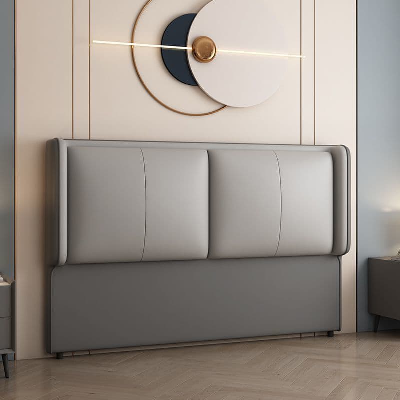 Modish Style Panel Headboard in Timber with No Distressing, Rectangle Shape for King/Queen/Full Bed, Featuring Sponge Upholstery and Standard Height - image 3