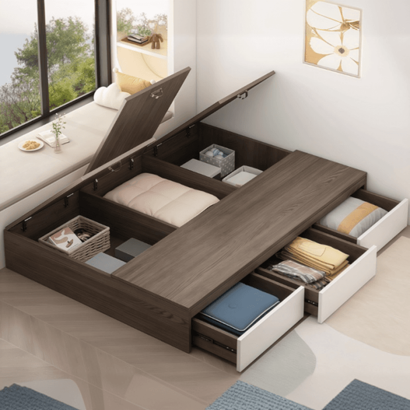 Solid Color Storage Included with 3 Storage Boxes for Bedroom - image 4