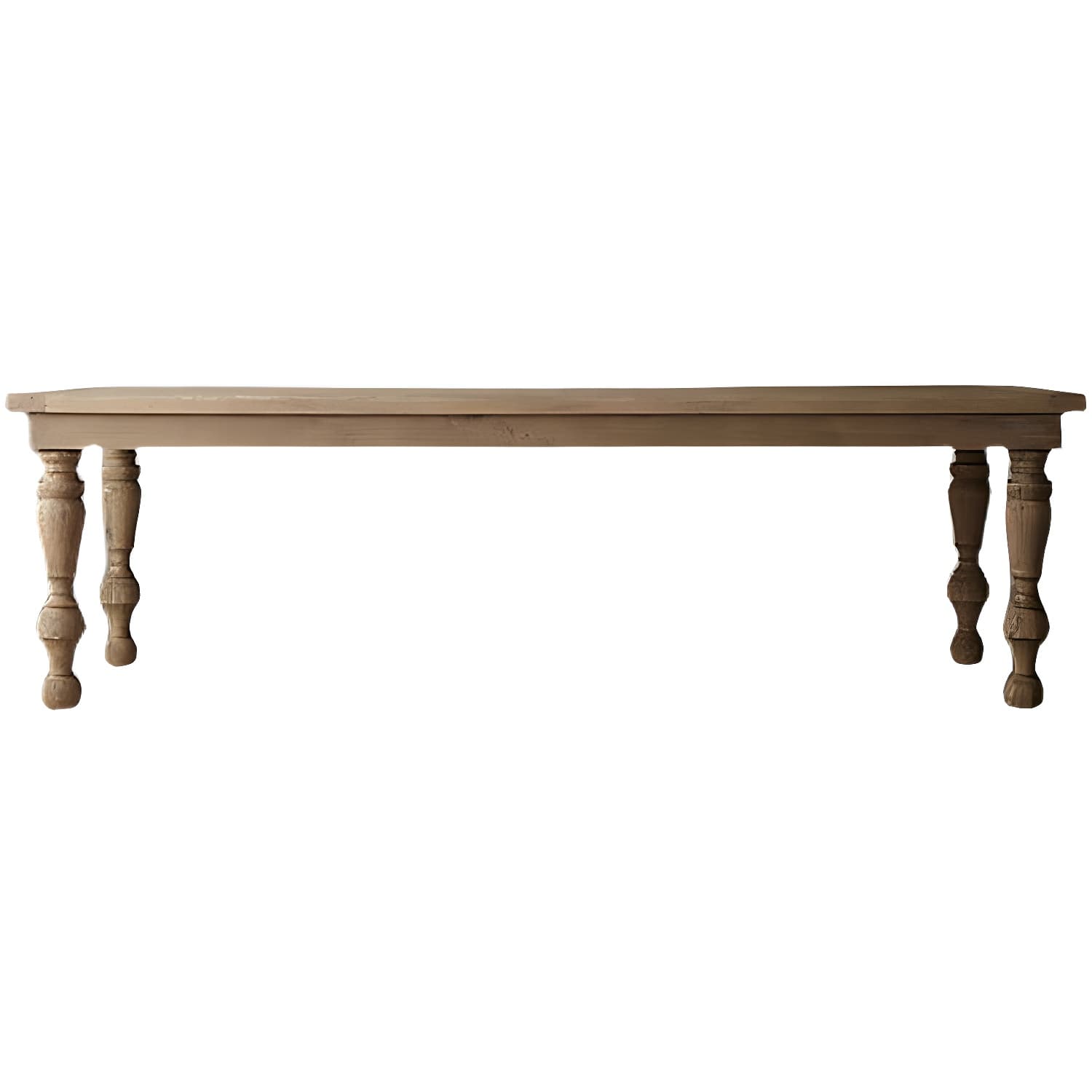 Modern Pine Wood Table Rectangle Dining Table with 4 Legs for Restaurant