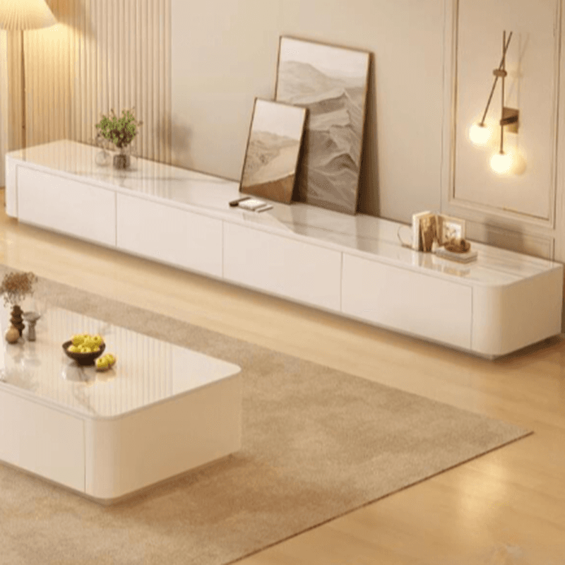 Casual Sintered Stone TV Stand with Multiple Drawer Options - image 13