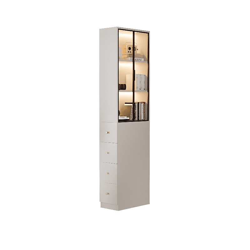 Detached Reclaimed Wood Utility Cabinet with Soft Close Drawer & Locker, Drawer Bars & Glass-panel Door - image 7