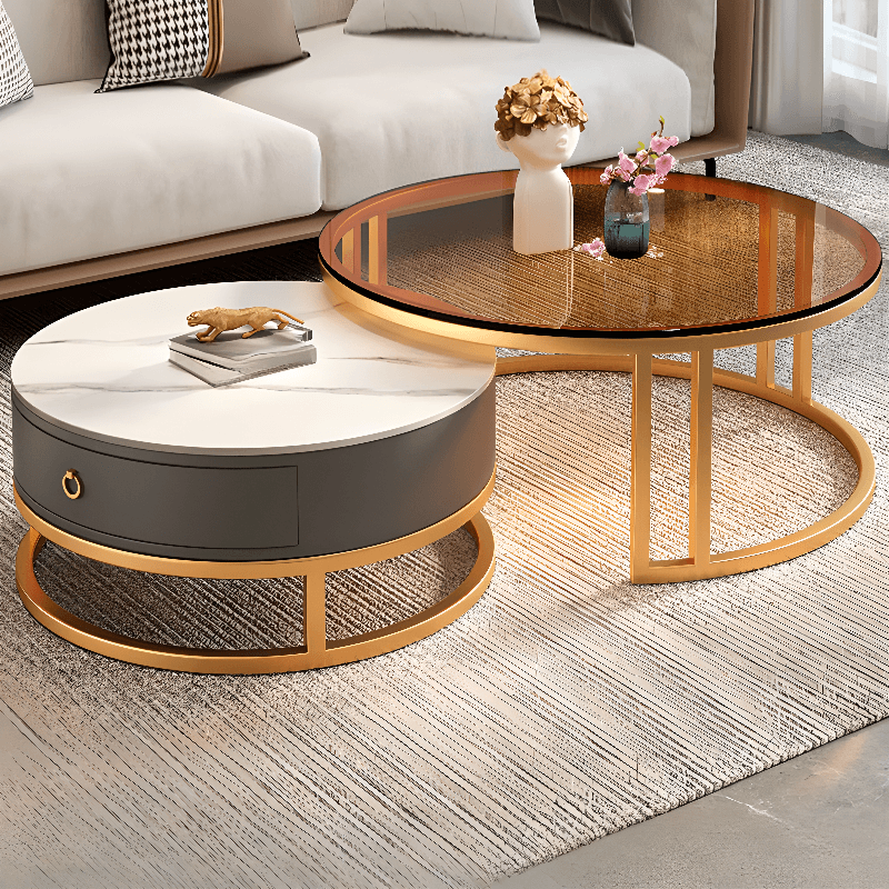 Nested Orbicular Framework Accent Table for Foyer Use - image 6