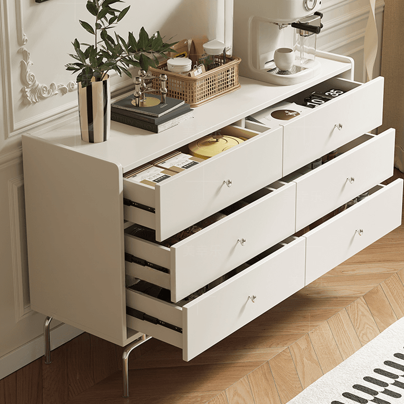 Chalk Casual Raw Wood Console Dresser/Semainier with 9/6/5 Drawers in Horizontal/Vertical Orientation