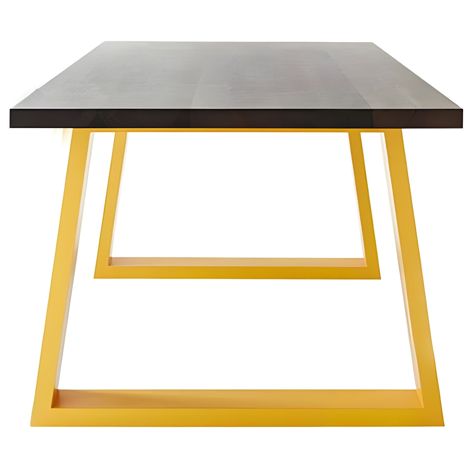 Contemporary Rectangle Dining Table Solid Wood Top Table with Sled Base - image 6