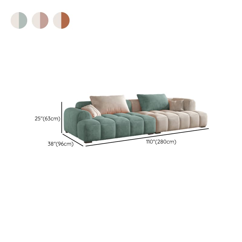 Grey/Lime Green/Ivory Sofa Couch with Concealed Support - image 22
