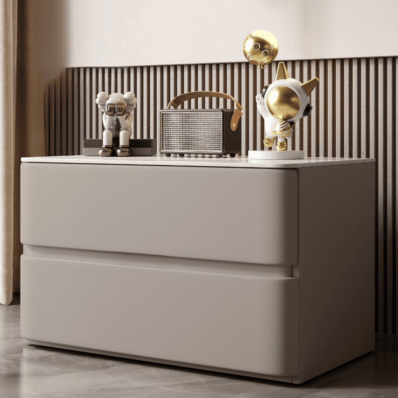 Postmodern Bedside Cabinet Nightstand with 2 Drawers - image 3