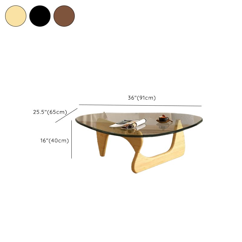 Simplistic Pennels Tempered Glass Single Side Table with Abstract Base Indoor Use - image 23