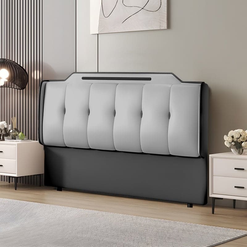 Simplistic Wingback Headboard with Camelback Shape for Queen Bed, Piled Tufted, Standard Height, Sponge Upholstery Fill, No Distressing - image 6