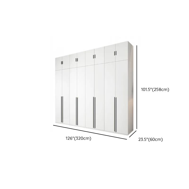 White Lumber Detached Wardrobe Closet with Soft Close Drawer, Door, Interior Shelves, and Clothing Rod - image 34