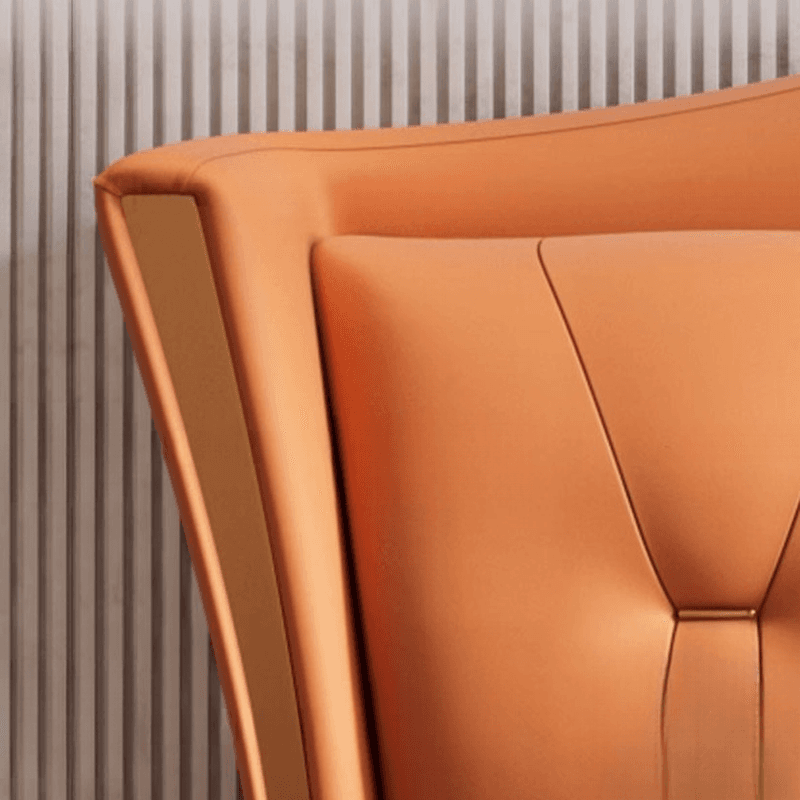 Trendy Wingback Headboard in Natural Wood with No Distressing, Camelback Shape for Queen/Full Bed, Featuring Sponge Upholstery and Standard Height - image 11