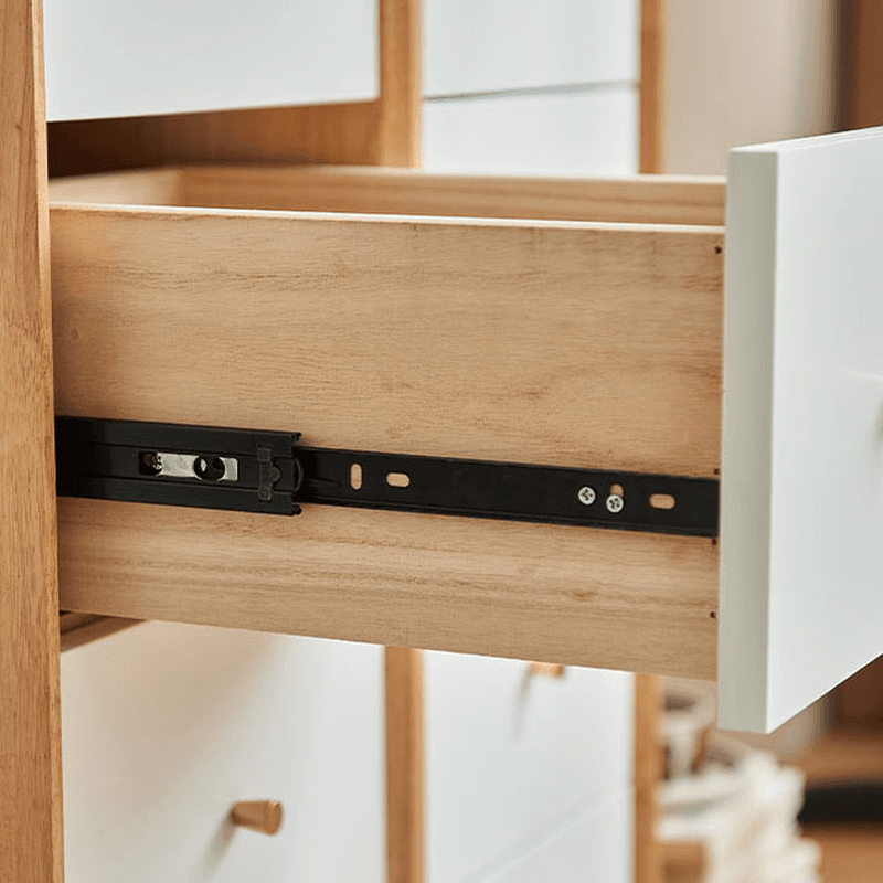 Minimalist Natural Wood Bachelor Chest with 6 Drawers, Vertical Orientation - image 6