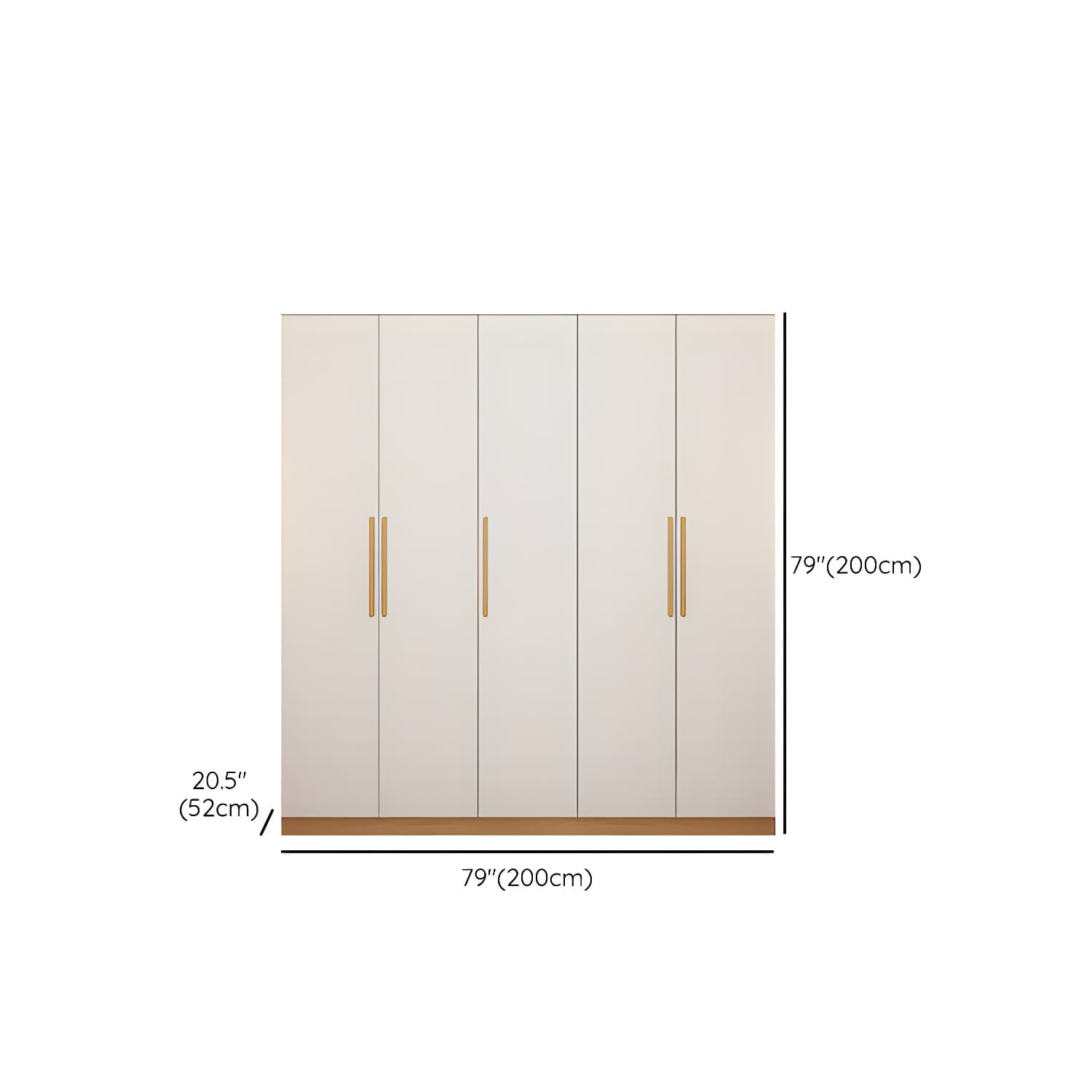 Contemporary Style Wardrobe Wooden Bedroom Closet with Hinged Door - image 24