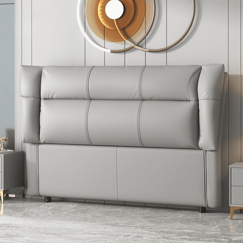 Simplistic Style Panel Headboard in Lumber with No Distressing, Rectangular Shape for King/Queen/Full XL Bed, Cotton Upholstery Fill, Standard Height - image 7