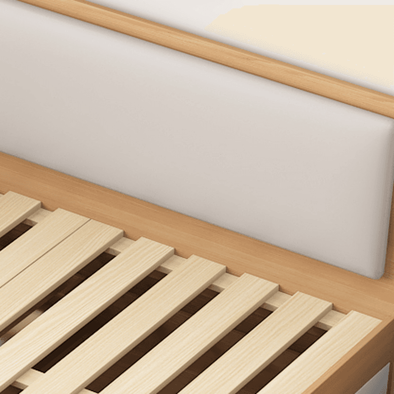 Natural Color Solid Color Storage Included Bed with 3 Storage Boxes for Bedroom - image 5