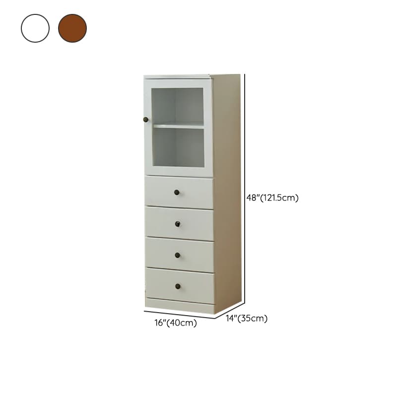 Modish Timber Console Dresser with 3/4/5 Drawers, Hutch Cabinets, and 2 Interior Shelves in Vertical Orientation - image 20