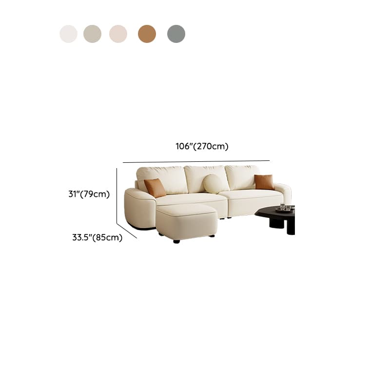 Tear Resistant Standard Sofa in Gray/Ivory/Citrus Color with 5 Pillows - image 16