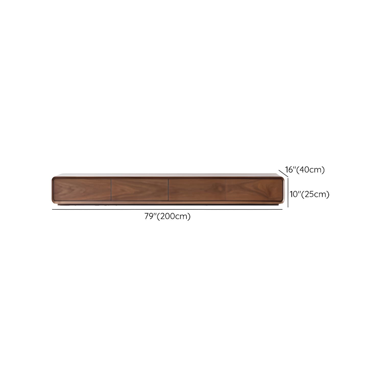 Brown Wooden TV Stand with Drawers and Soft Close Drawer Glides - image 16