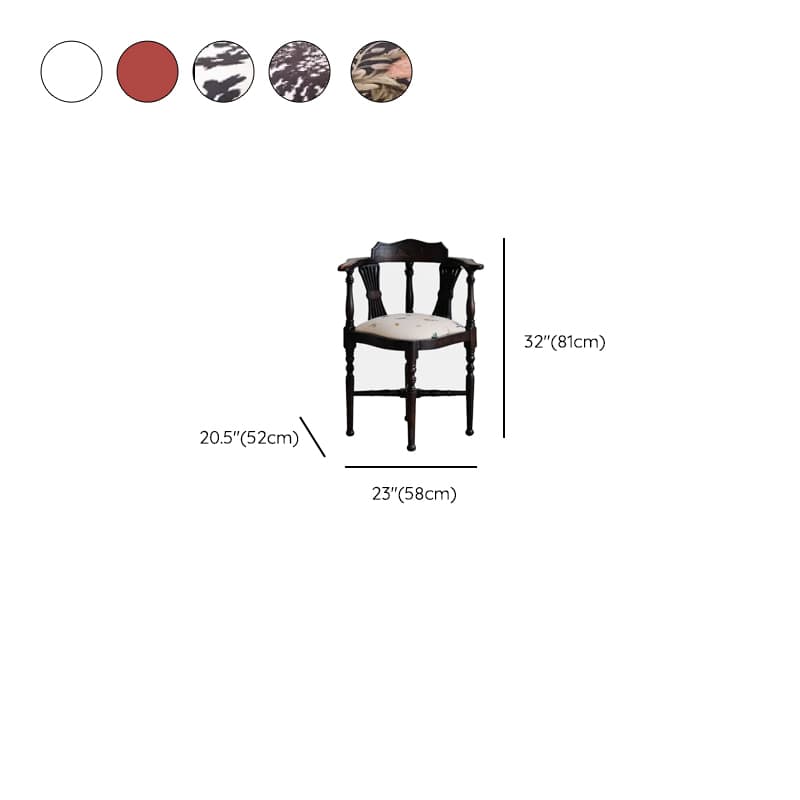 Drawing Room Arm Chair with Cushion, Arms, Natural Wood Legs, Low Back, and Foot Pads - image 12