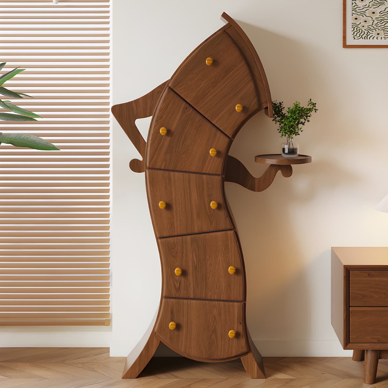 Rectangular Modern Accent Chest with Drawers and Cabinet Not Included- 85cm x 34cm x 130cm - image 7