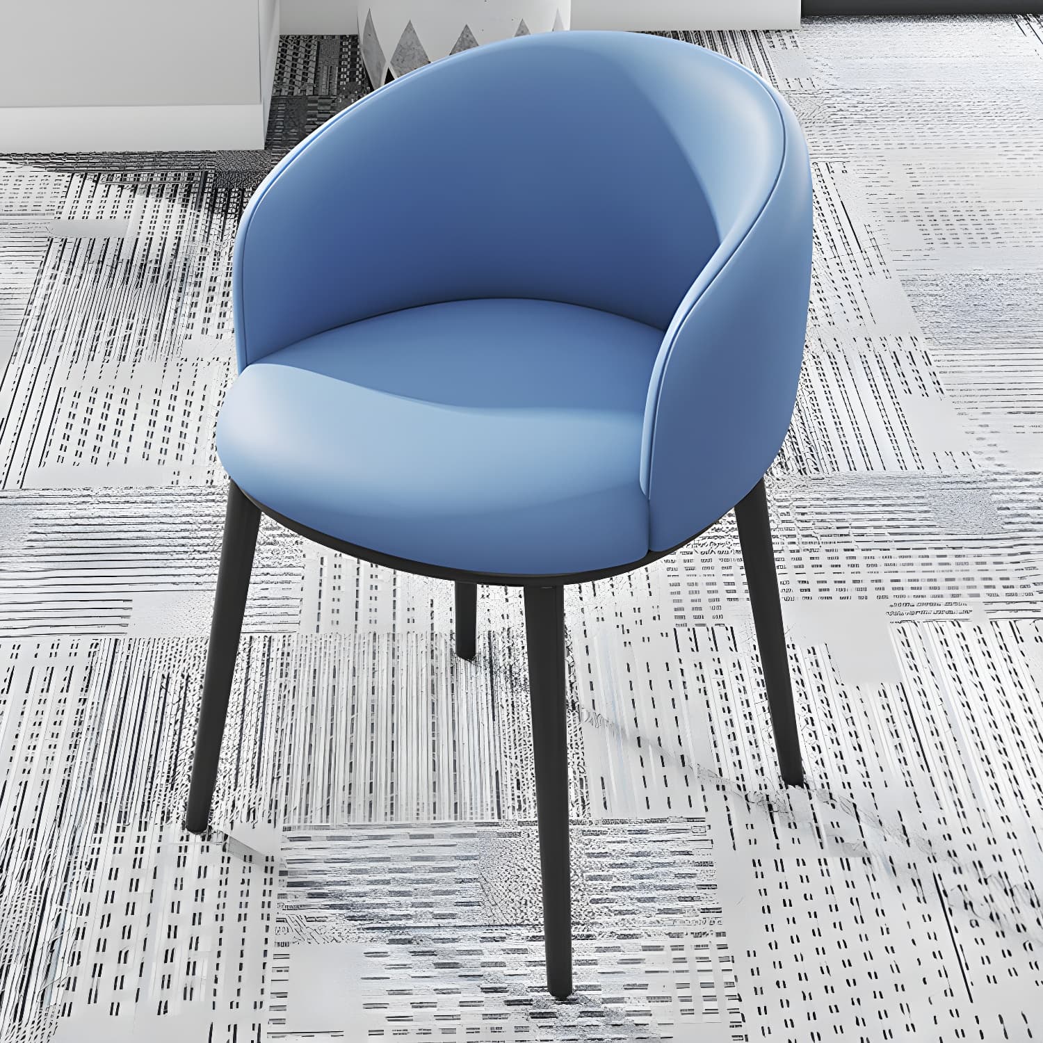 Modern Upholstered Home Arm Chair Solid Back Matte Finish Dining Chair - image 10