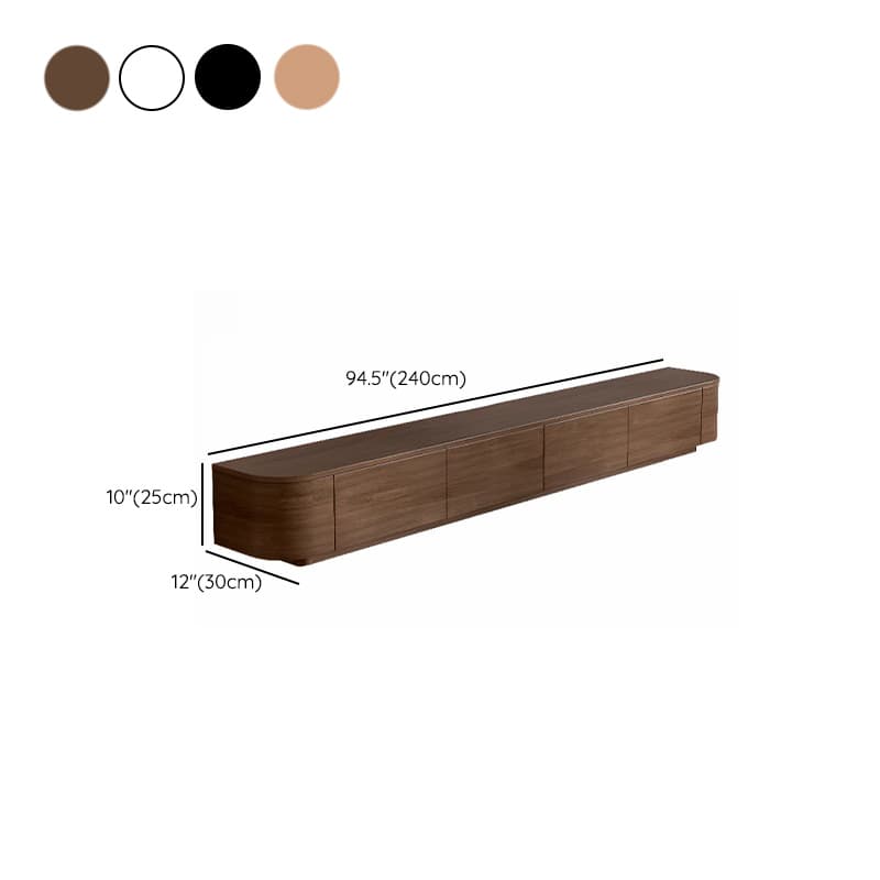 Simple Real Wood TV Stand with 4 Cabinets/3 Cabinets, 2 Drawers and Shelf - image 19