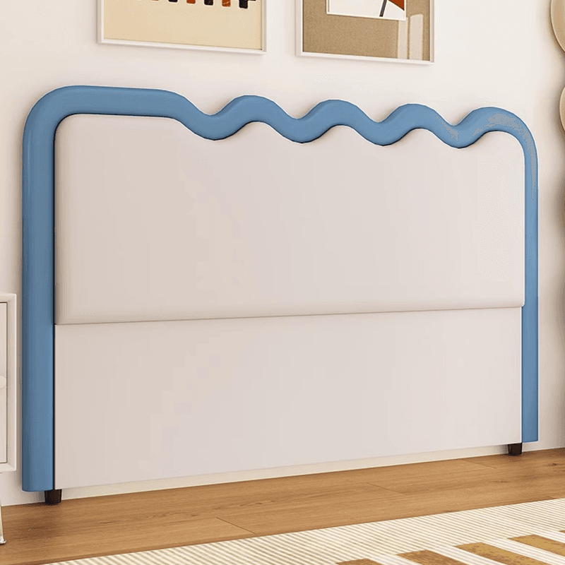 Art Deco Style Panel Headboard in Timber with No Distressing for Queen/Full/Twin XL Bed, Featuring Sponge Upholstery Fill and Free-standing Standard Height