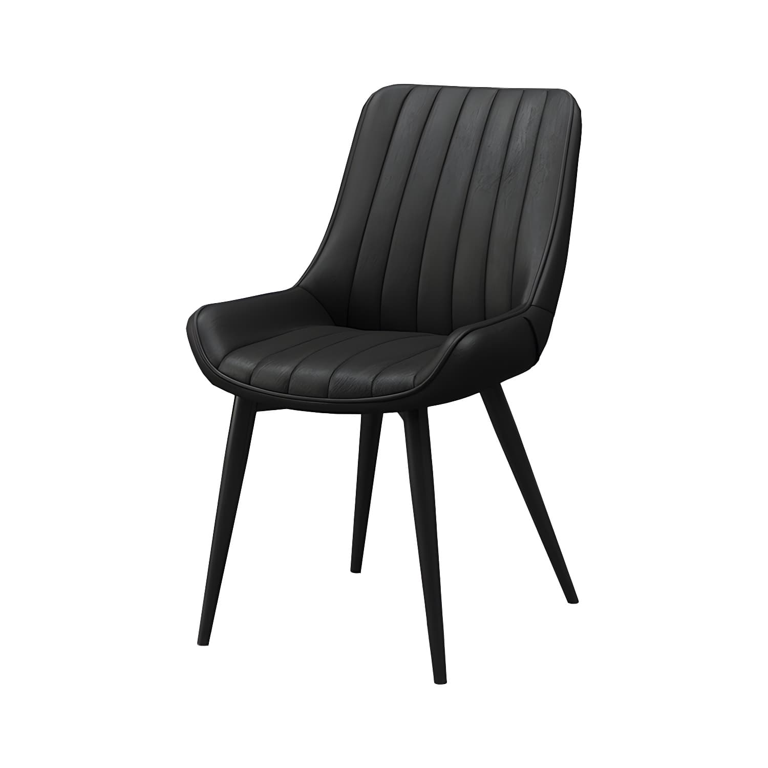 Metal Frame Dining Side Chair Faux Leather Upholstered Side Chair - image 11