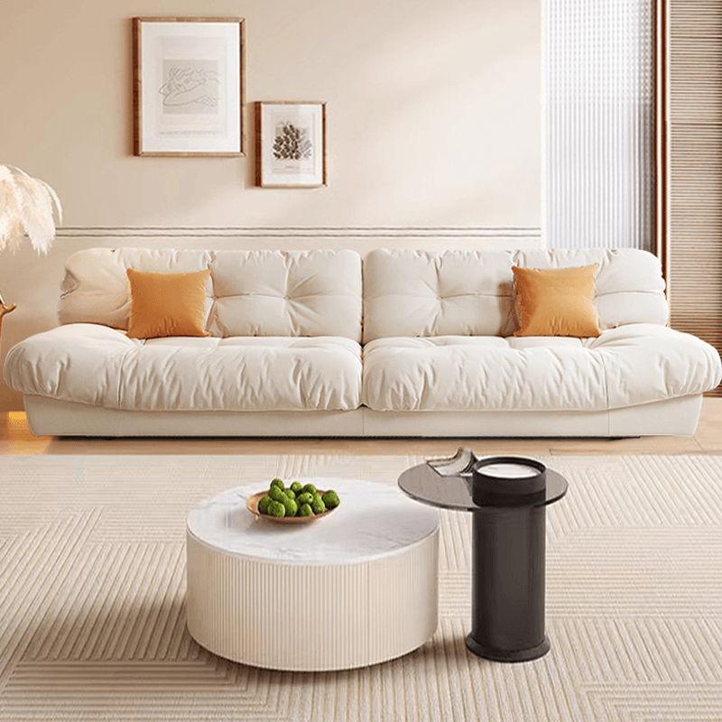 L-Shape/Straight Sofa/Corner Sectional, Left/Horizontal Orientation with Button-tufted Detail