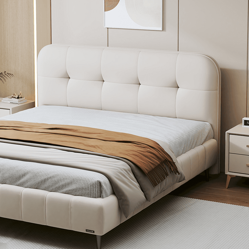 Modern Simple Style Panel Headboard with No Distressing, Piled Tufted Rectangle Design for King/Queen/Twin XL Bed, Featuring Sponge Upholstery and Standard Height - image 7