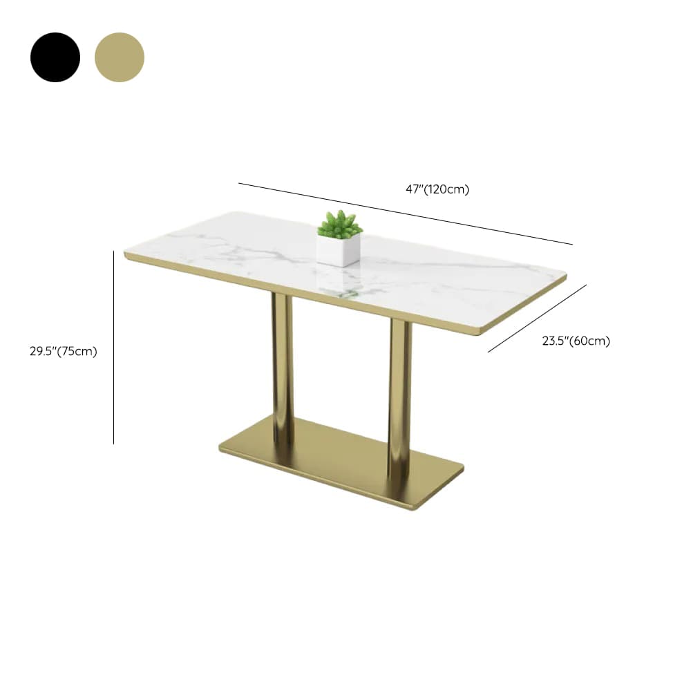 Minimalist/Luxurious Dining Table with Slate Stone Top, Fixed Table, Seats 4/2 - image 18