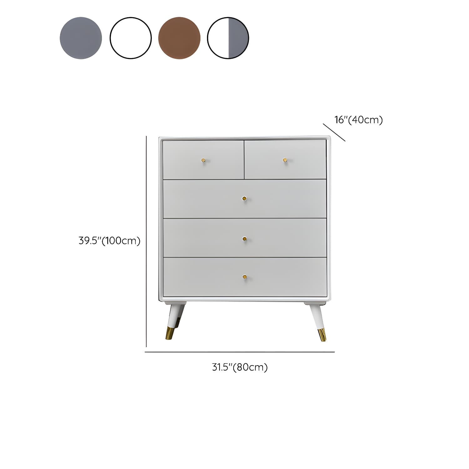 Solid Wood Accent Chest Mid Century Drawers Included Cabinet - image 16