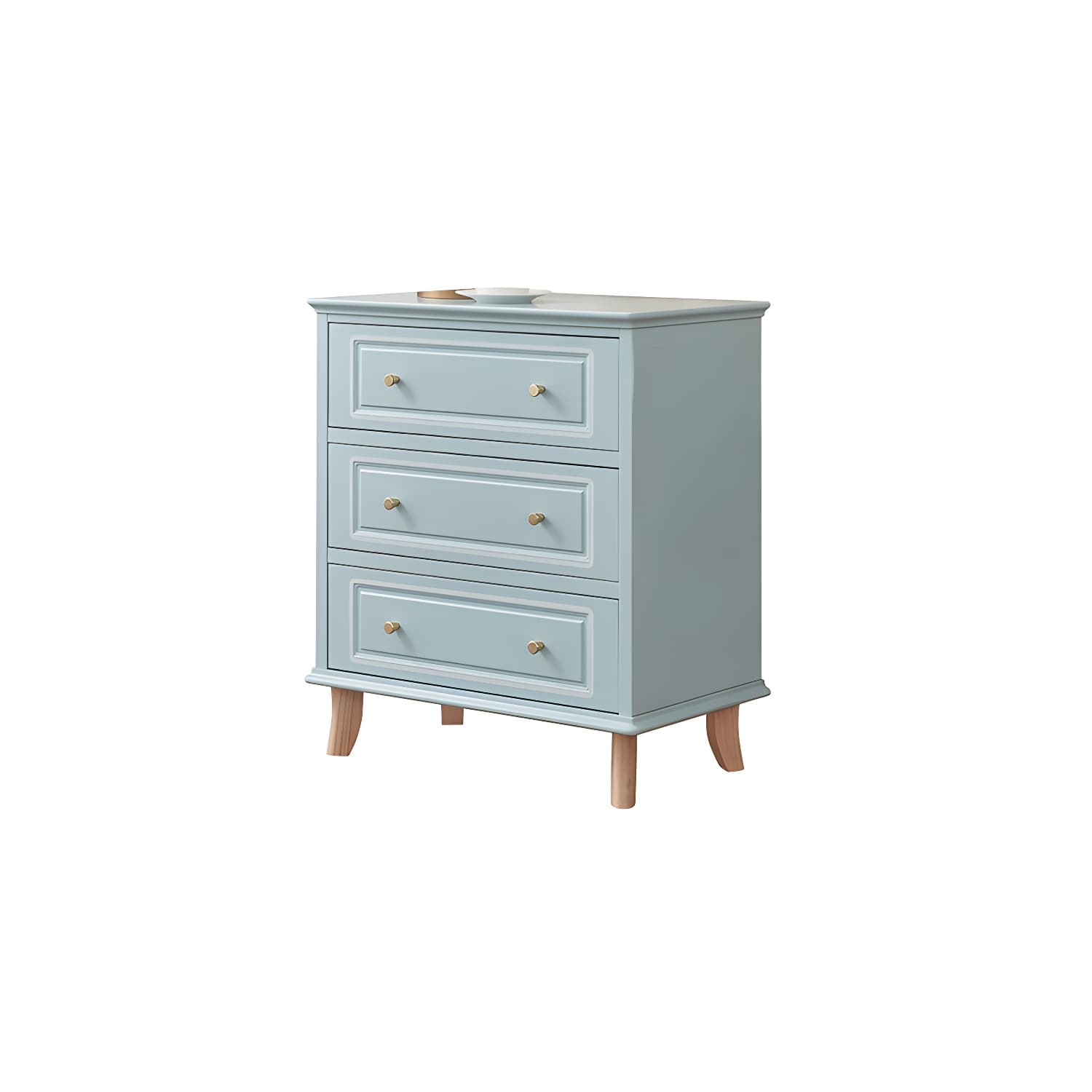 Contemporary Blue/ White Wooden Rectangle Accent Chest with Drawers - image 10