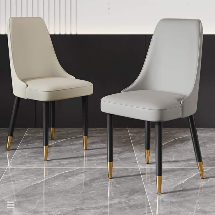 Faux Leather Upholstered Side Chair with Metal Legs for Kitchen & Dining - image 12