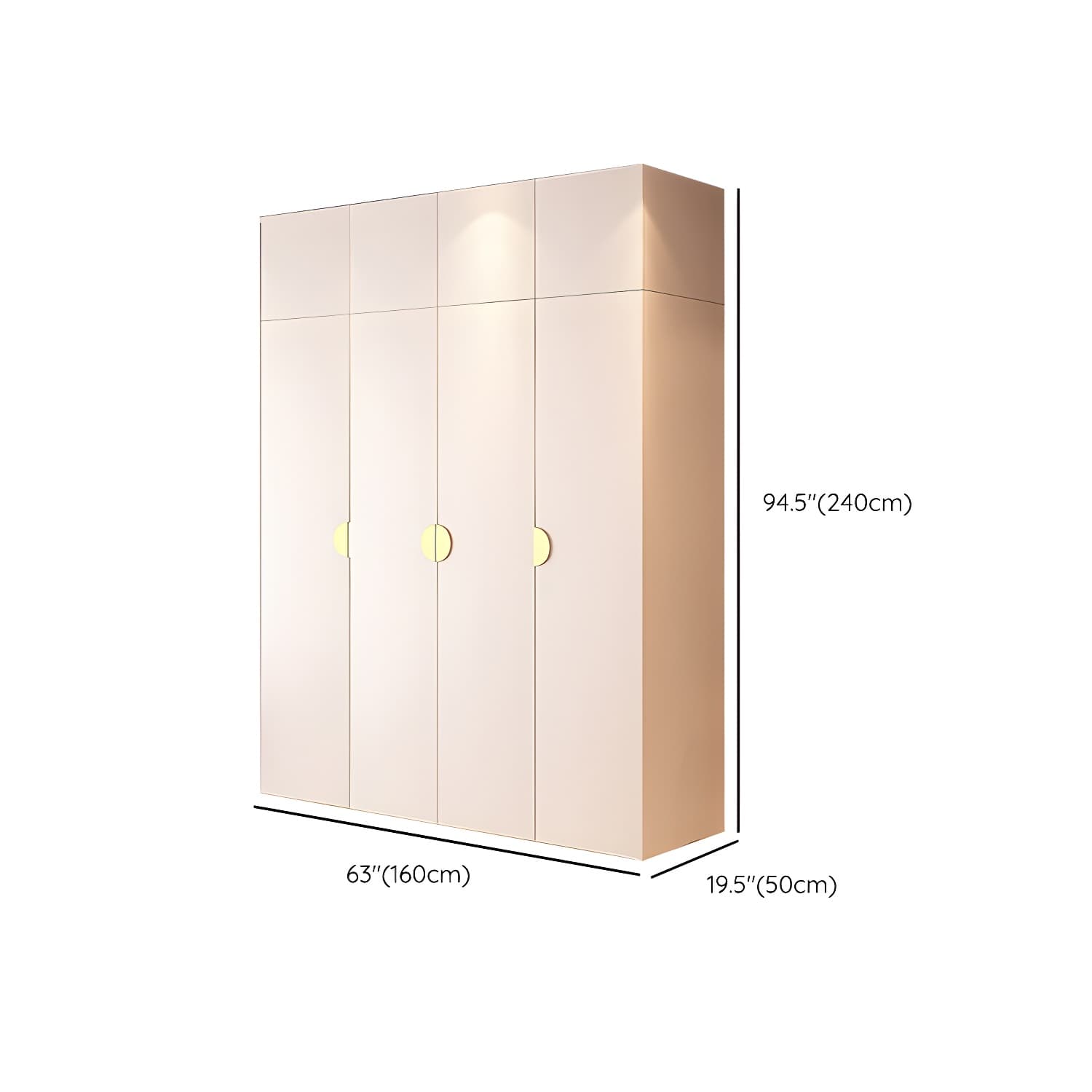 Chic White Wood Wardrobe Armoire with Clothing Rod & Shelves - image 19